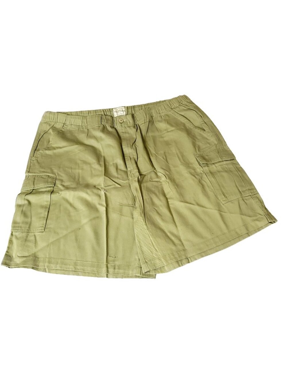Boulder Creek Cargo Shorts Mens 3XL 46 Big Tall Green Khaki Elastic Outdoor LL